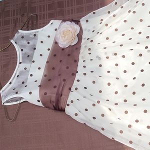 Kids dream dress white brown fancy